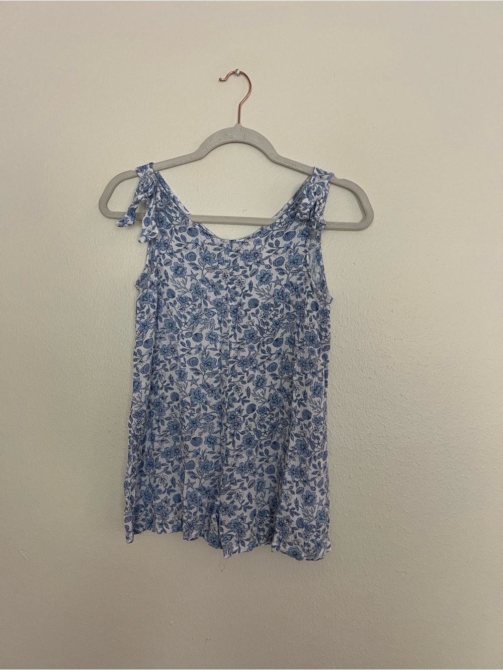 GB girls Blue Floral Tie-Strap jumper